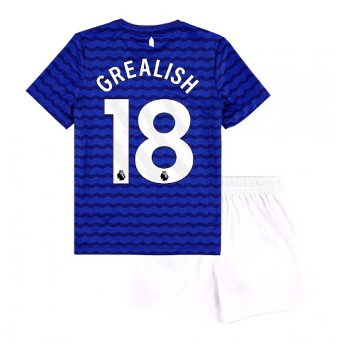 Maglia Calcio Everton Jack Grealish #18 Prima Divisa Bambino 2025-26 Manica Corta (+ pantaloncini)